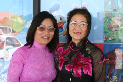 Lily Nguyen, left, owner of day care center and Thuy Nguyen, right, a day care inspector