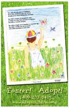 Child with butterfly Poster