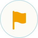 Orange action flag icon overlay