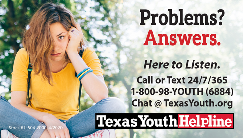 Texas Youth Helpline business-style-card